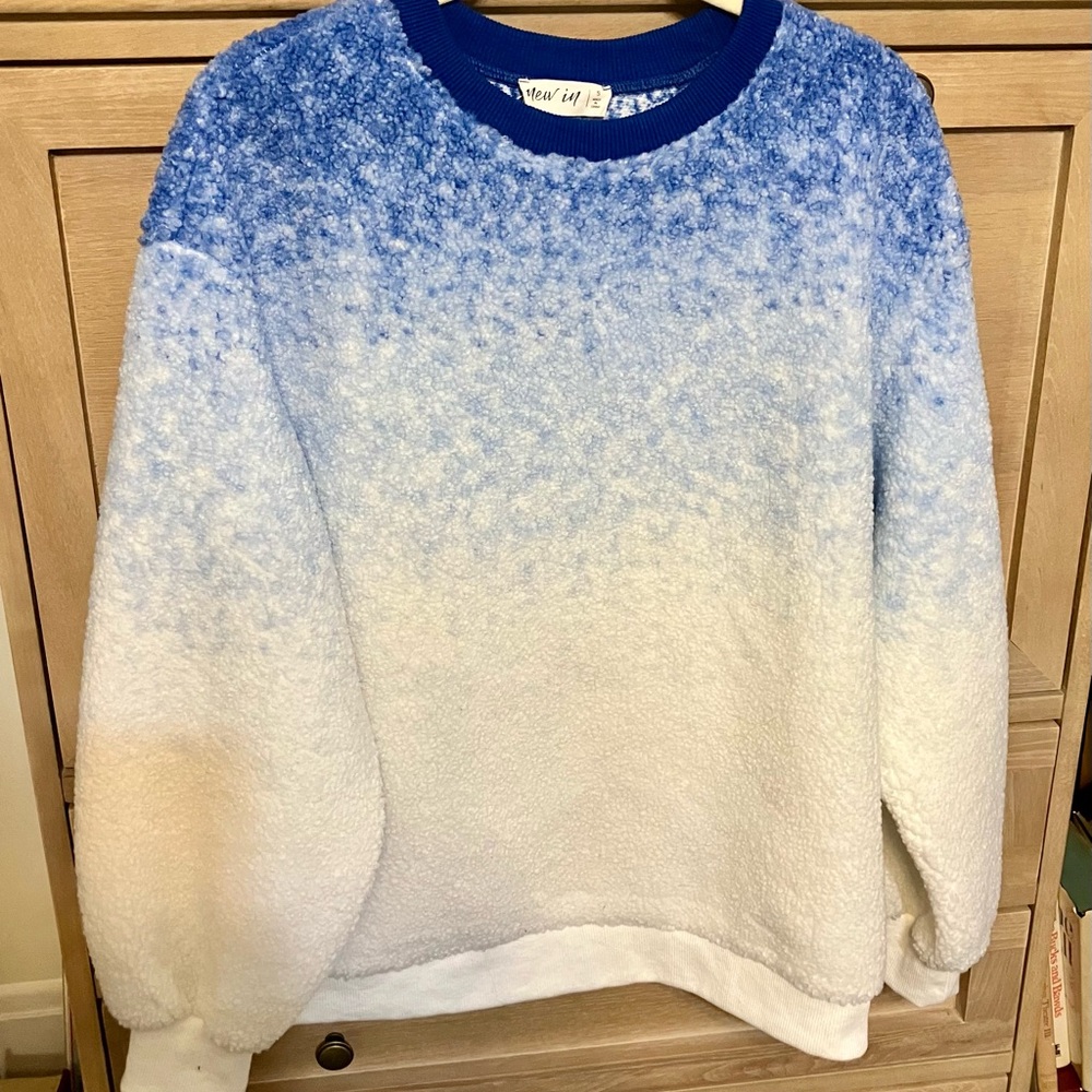 Gradient Blue and White Cozy Sweatshirt